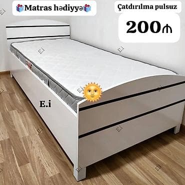 klass mebel: Yeni, Təknəfərlik çarpayı, Matras ilə — 1