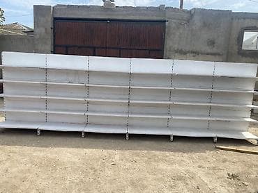 Mağaza vitrin rəfi – metal, modul tipli - Material: möhkəm metal — 2