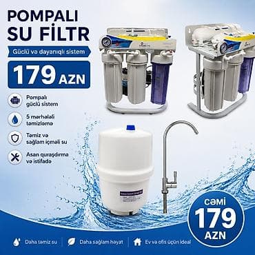 ✅Qosha Matorlu və Pompalı 💧 Güvenlux A-Class 6 Mərhələli Su Filtri