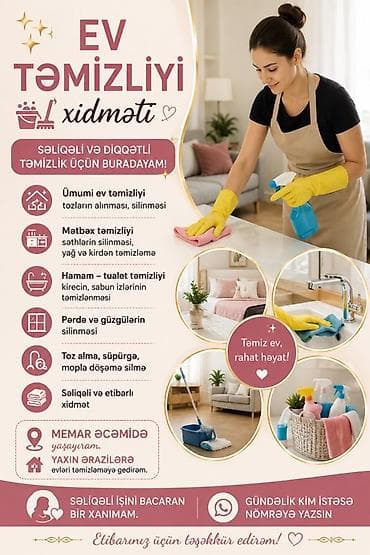 Təmizlik | Evlər | Ümumi təmizlik lalafo.az -da Təmizlik | Evlər | Ümumi təmizlik