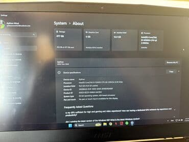 dell notebook: Б/у MSI, 15.6 ", Intel Core i5, 512 ГБ, Бесплатная доставка — 4