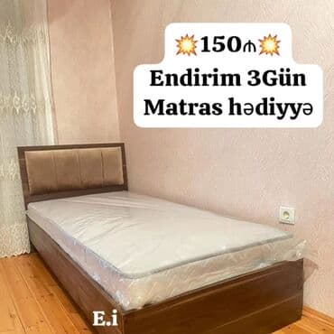 madeyra tek carpayi qiymetleri: Yeni, Təknəfərlik çarpayı, Bazasız, Matras ilə, Siyirməsiz — 8