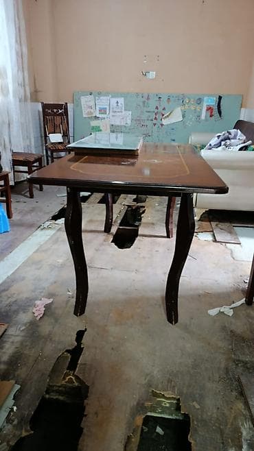 metbext stol: Yemək otağı dəsti – masa və stul(lar) - Material: taxta karkas — 1