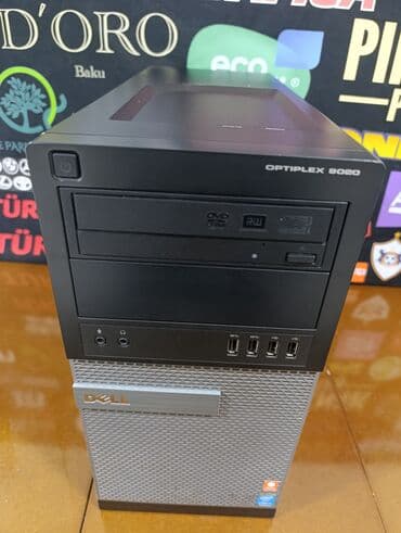 Planşetlər: 💻Dell OptiPlex • Prosessor: Intel Core i7-4790 3.6GHz(8 CPUs) • Ram — 4