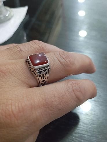 Кольцо, Серебро, Агат — 1