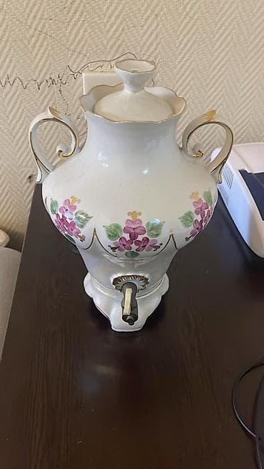 miss samovar: Porselen çay samovarı – dekorativ kranlı - Material: yüksək — 2