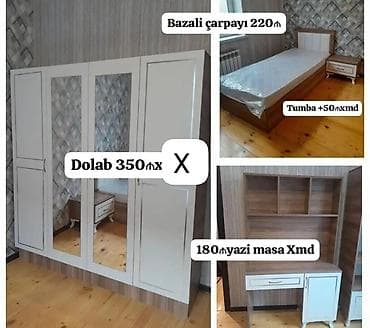 taxta ref: Yataq otağı dəsti – funksional və zərif dizayn Tərkib: - 4 qapılı — 1