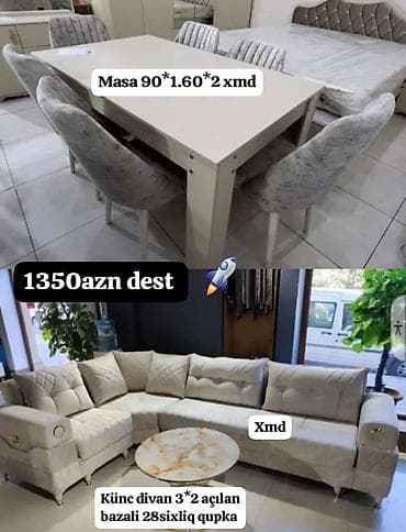 Künc divan, Qonaq otağı üçün, Açılmayan