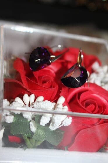 золотые комплекты с бриллиантами в баку: Серьги, Самовывоз — 2