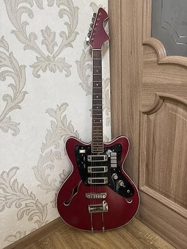 Musiqi alətləri: Satılır: elektrik gitar dəsti Jolana Tornado - Qırmızı yarım-hollow — 3