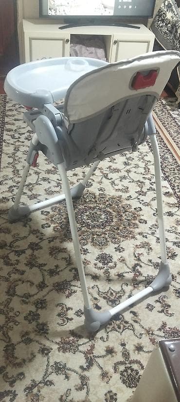 icinde oyunlarla: Uşaq yemək stulu – Baby Home - Rəng: boz-ağ - Önündə geniş çıxarılan — 5