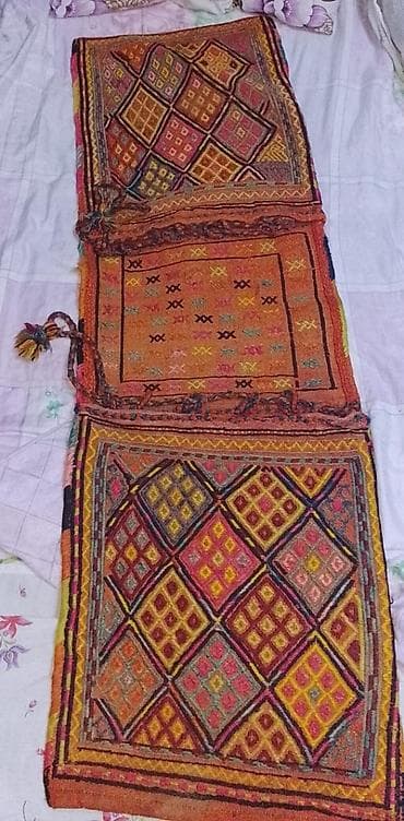 resm cekmek ucun sekiller: Əl işi toxunma saxlanc çantası (yorğan/araba yükü üçün kilim tipli — 1