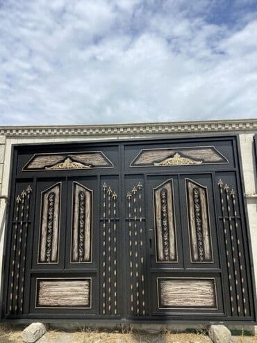 işləmiş dərvazalar: Yeni Dəmir Həyət darvazası, 3 m, Mexaniki, Qapı ilə, rəng - Qara, Kredit var, Ödənişli quraşdırma, Ünvandan götürmə, Ödənişli çatdırılma, Rayonlara çatdırılma — 27