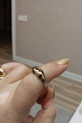 tek qas qizil uzukler: Qızılı tonlarda tənzimlənən barmaq üzü dəsti - 3 ədəd qalın dizaynlı — 5