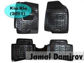рейлинги на авто: Kia rio 2011 üçün poliuretan ayaqaltılar. Полиуретановые коврики для — 1