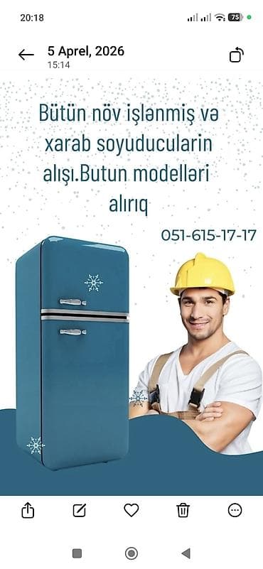 pencere qapi: Xidmət: İstənilən model işlənmiş və nasaz soyuducuların alışı–satışı — 1
