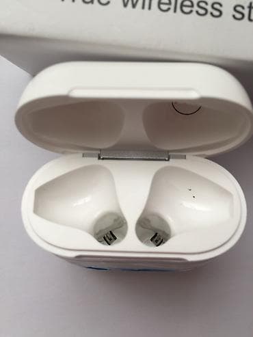iphone 11 elde: Yeni Simsiz (Bluetooth) Qulaqcıqlar, rəng - Ağ — 9