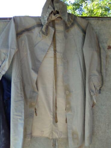 Непромокаемый плащ СССР с капюшоном для химических работников и