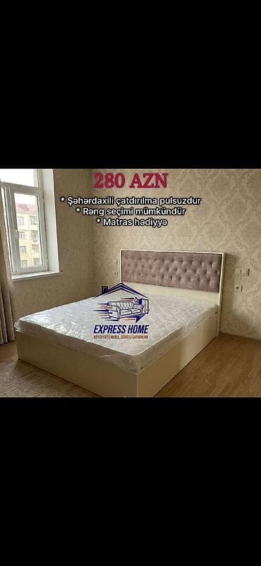 Çarpayılar: Mebel: Yumşaq başlıqlı taxt çarpayılar (müxtəlif modellər) — 2