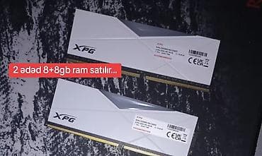 12 volt adapter: XPG (8+8gb) 16 gb ( 2 ədəd ram ) RGB DDR4 yaddaş modulları dəsti — 1