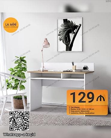 Yazı masası – La Mini dizayn - Ölçülər: dərinlik 50 sm, hündürlük 80