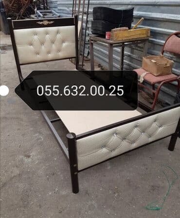 темир краватлар: Новый, Односпальная кровать, Без подьемного механизма, Без матраса, Без выдвижных ящиков, Азербайджан — 2
