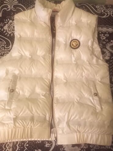 флисовые мужские спортивные костюмы: Жилет, Versace, XL, цвет - Белый — 1