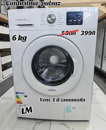 paltar yuyan mashin: LANOVA önyükləməli paltaryuyan maşın – 6 kq - Enerji sinfi: A - — 1