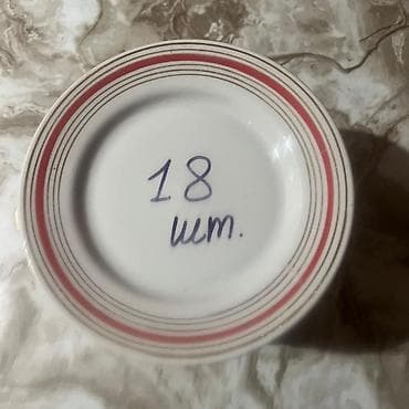 Qab dəsti – kiçik boşqablar - Miqdar: 18 ədəd - Material