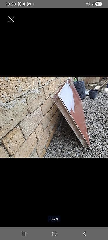 turba dəmir: Metal qapı yarpağı - Material: polad/metal, perimetri boyunca profil — 3