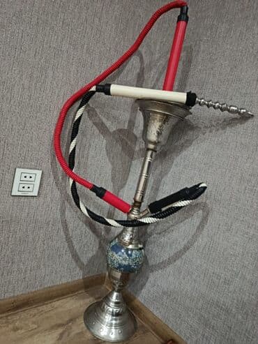 qəlyan gəncə: Metallik nargilə dəsti iki xortumu var misir qelyanidi isdifade — 5