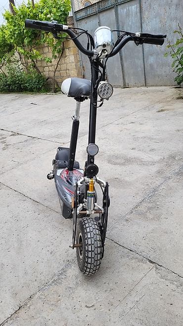 Velosiped ehtiyyat hissələri: Elektrik skuter – oturacaqlı, güclü amortizasiya və tam işıqlandırma — 4