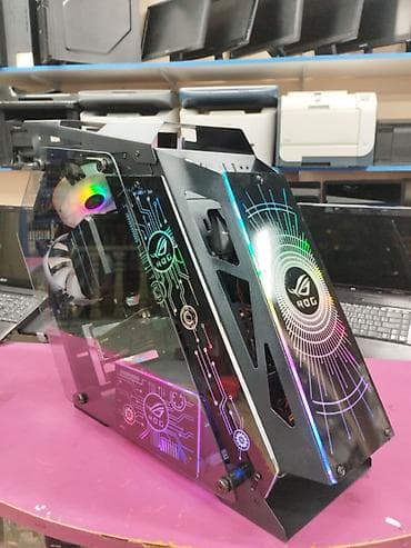 playstation 4 diskleri: Gaming/ofis kompüter toplusu – Keys ROG dizaynlı korpus (arxa — 1