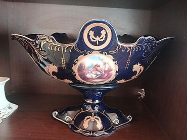 Dekorativ qab-qacaq dəsti - Porcelan sup qabı: ağ rəng, qapaqlı, iki — 4