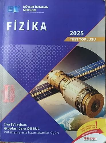Məhsul: “Fizika – 2025 Test Toplusu” (DİM nəşri), 1,2 hissə. İkisi — 1