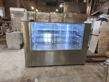 köhnə soyuducu: Pasxanaya vitrin soyuducu (paslanmayan polad korpus) - Ön və yan — 4