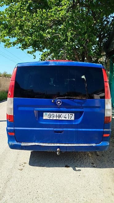 mini karavan: Mercedes-Benz Vito mikroavtobus Xüsusiyyətlər: - Kuzov: mavi rəng — 1