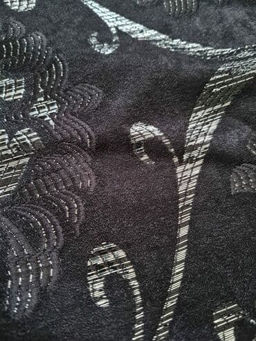 rcd perde sekilleri: İşlənmiş, Satin Pərdə, rəng - Qara, Ünvandan götürmə, Ödənişli çatdırılma — 6