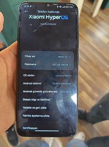 printer satilir: Redmi 12C, 128 GB, rəng - Qara, İki sim kartlı, Barmaq izi, Simsiz şarj — 6