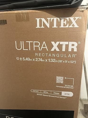 надувной бассейн детский: Məhsul: Intex Ultra XTR Rectangular yerüstü hovuz Ölçülər: - 5,49 m — 4