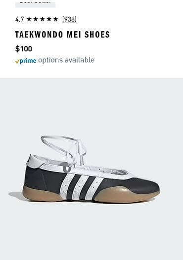 boyun bagi: Baletkalar, Adidas, Ölçü: 37, rəng - Qara, Yeni — 5
