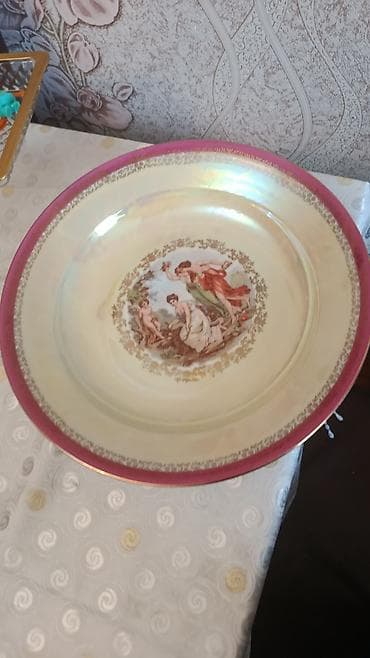 farfor boşqablar: Boşqablar, 1 əd, rəng - Bənövşəyi, Farfor — 3