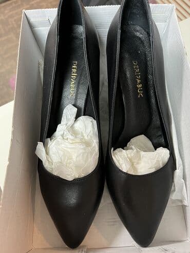 туфли мужские на кожаной подошве: Tuflilər, Ölçü: 40.5, rəng - Qara, Yeni — 4