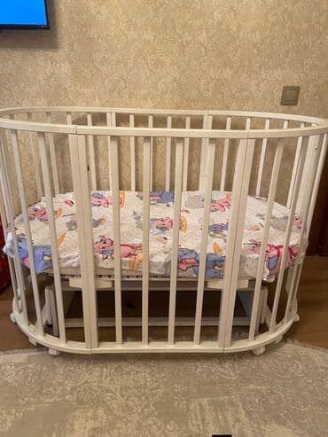 Digər mebel: Oğlan və qız üçün, İşlənmiş, Yumru, Beşik, Dəstsiz, Matras ilə, Yellənmə mexanizm ilə — 2