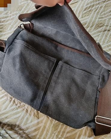 kompüter çantaları: Super vəziyyətdə gündəlik istifadə üçün çanta– tünd boz rəng, qəhvəyi — 3