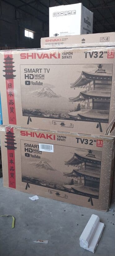 kompüter ekran: Yeni Televizor Shivaki LED ekran 32" HD (1366x768), Pulsuz çatdırılma, Rayonlara çatdırılma — 1