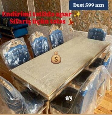 masalar ve stullar: Yeni, 6 stul — 1