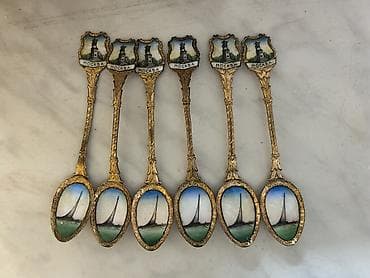 Moskva suvenir qaşıqları – 6 ədəd dəst - Material: metallik əsas