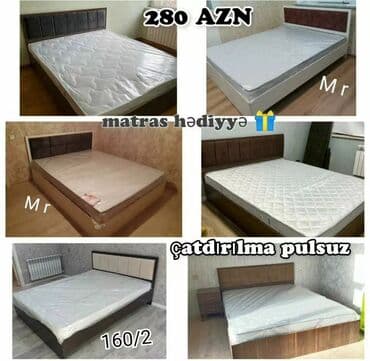 taxt sumqayıt: Yeni, İkinəfərlik çarpayı, Bazasız, Matras ilə, Siyirməli, Azərbaycan — 3