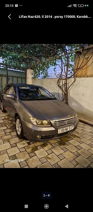 primicka satilir: Lifan Naz 620 sedan - İl: 2014 - Yürüş: 170 000 km - Rəng: boz - — 3